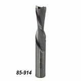 Carbide spiral router bit for woodworking, straight flute, part number 85-914
