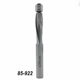 Carbide spiral flush trim router bit with top bearing on white background, model 85-922.