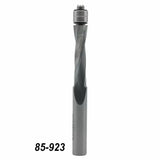 Up-cut spiral flush trim router bit with bearing, woodworking tool, model 85-923