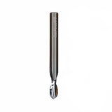 Straight flute carbide router bit for woodworking on white background