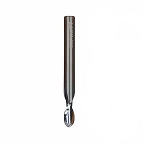 Straight flute carbide router bit for woodworking on white background