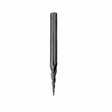 Spiral upcut router bit for woodworking on white background