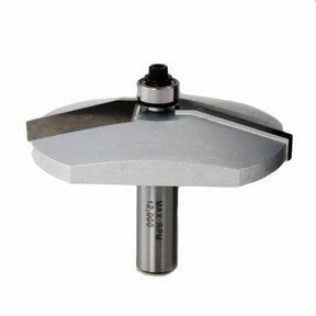 Carbide router bit with bearing for woodworking, isolated on white background