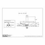 Technical drawing of woodworking router bit with measurements and bearing attachment details