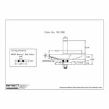 Technical drawing of woodworking router bit with dimensions and attachment details