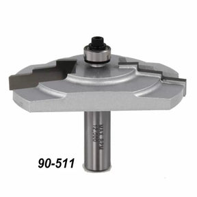Carbide tipped slot cutter router bit with bearing, model 90-511, for woodworking.