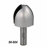 Large round nose router bit for woodworking with 90-604 model number visible