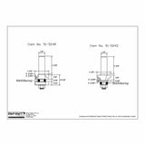 Technical drawing of 91-524R and 91-524S router bits with detailed dimensions and bearings.