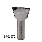 Carbide-tipped woodworking router bit, model 91-525TC, on white background