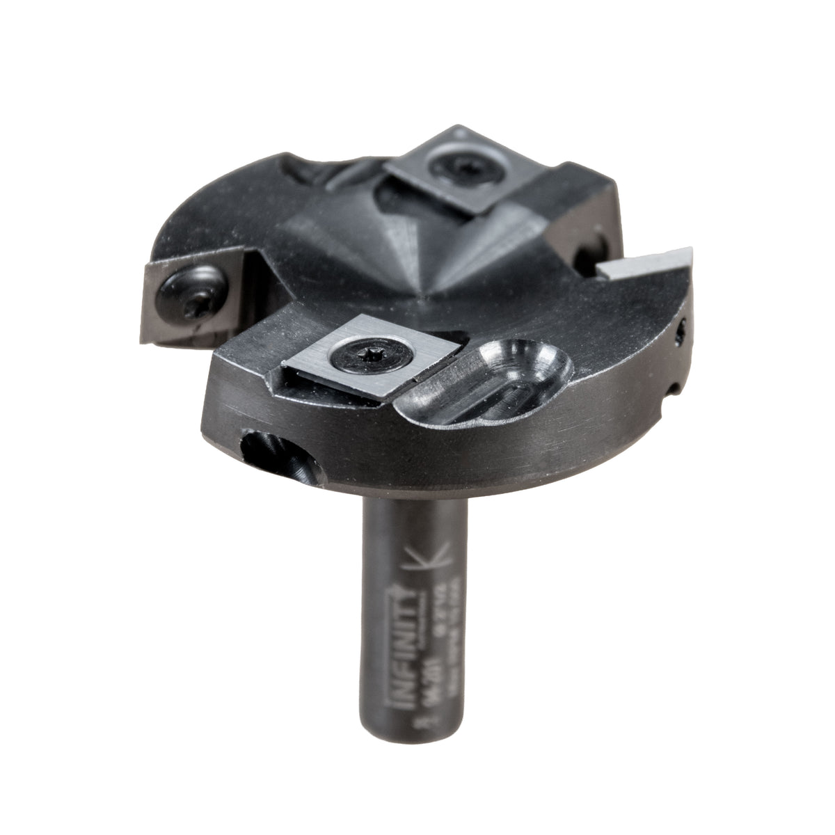 Infinity Tools Insert-Pro Spoilboard Surfacing and Rabbeting 2+2 Design Fly Cutter,  2-1/2" D x 1/2" CH, 1/2" Shank