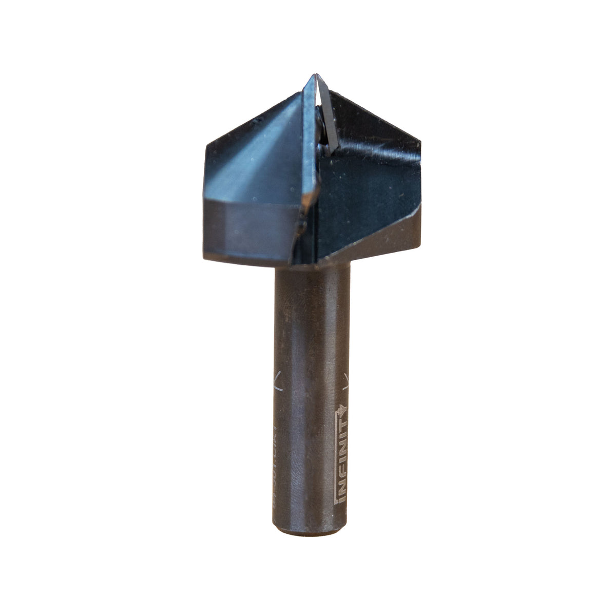 Infinity Tools Insert-Pro 120° V-Bit, 2-1/32" D and 9/16" CH, 1/2" Shank