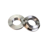 Pair of metal router bit flange washers for woodworking tool alignment