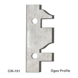 Ogee profile carbide insert knife CIK-191 for woodworking jointer or planer