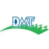 DMT logo with blue text, diamond icon, and green stylized sharpening stone graphic