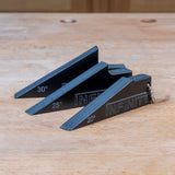 Drill press sharpening system angle guides.