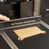 46 inch precision straight edge on router table for woodworking alignment