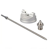 Spray gun fluid tip, needle, and air cap set for woodworking finishing tools