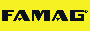 FAMAG logo in bold black text on a bright yellow background