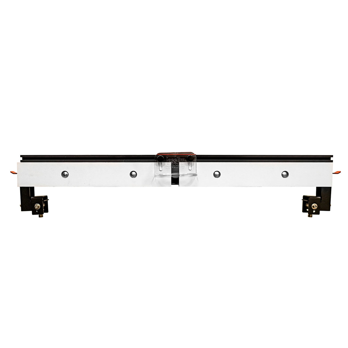 Adjustable router table fence with clear guard for woodworking precision