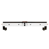 Adjustable router table fence with clear guard for woodworking precision