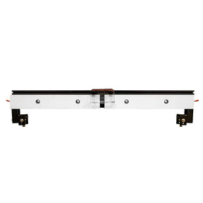 Adjustable router table fence with clear guard for woodworking precision