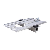 Metal router table insert plate with mounting hardware for woodworking tools