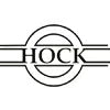 Black Hock logo with bold text in a circular line design on a white background