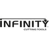 Bold black Infinity Cutting Tools logo with modern lettering on a white background