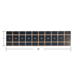 Black woodworking jig skirt with grid pattern, 46 by 11 inches, 12 mounting holes