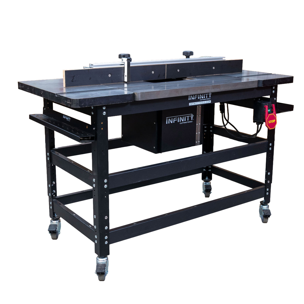 Infinity Tools 1776 Freedom Class router table, front three-quarter left view, on a white background