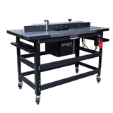 Infinity Tools 1776 Freedom Class router table, front three-quarter left view, on a white background
