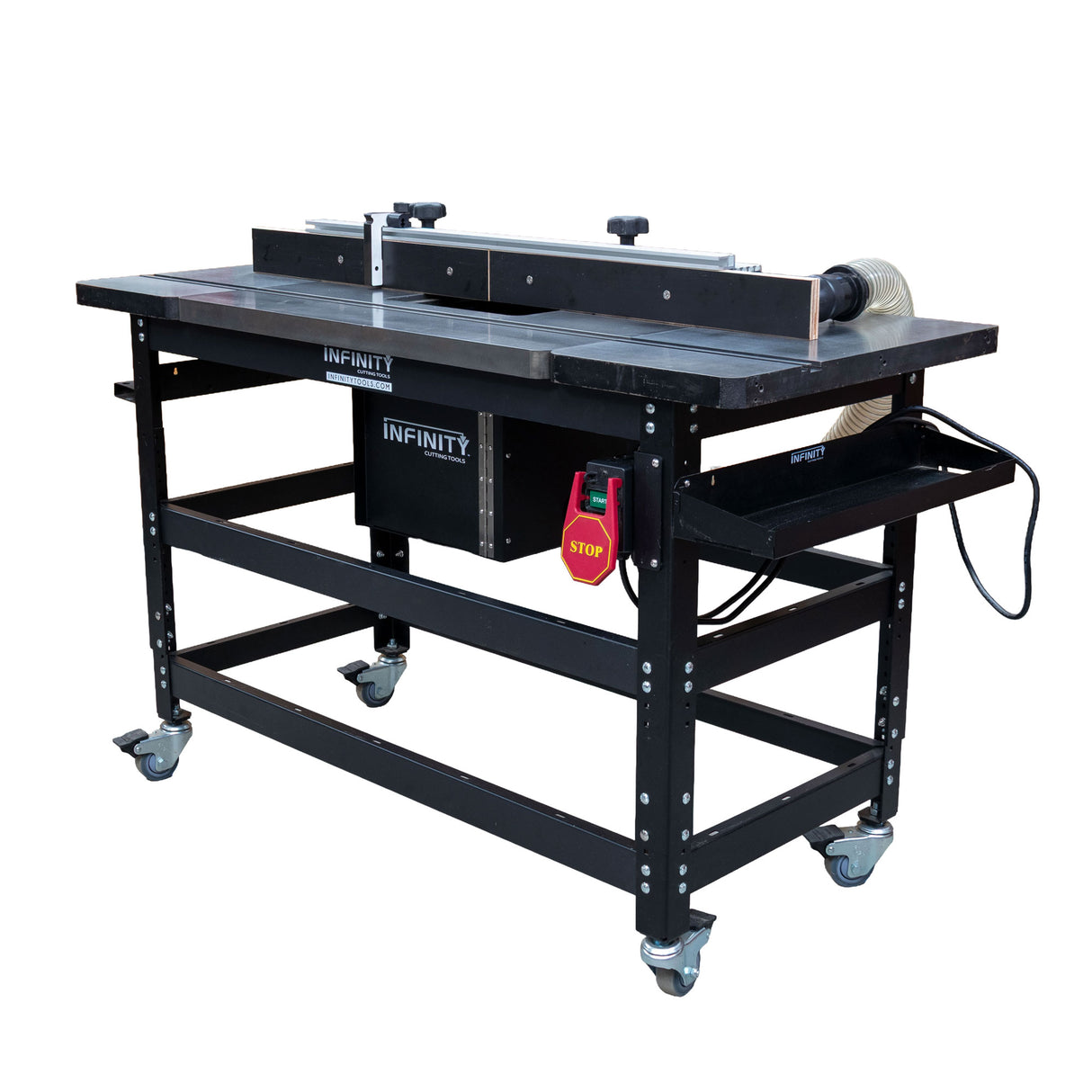 Infinity Tools 1776 Freedom Class router table, front three-quarter right view, on a white background