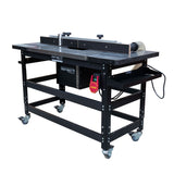 Infinity Tools 1776 Freedom Class router table, front three-quarter right view, on a white background