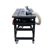 Infinity Tools 1776 Freedom Class router table with dust hose, right side view, on a white background
