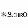 Suehiro logo with circular saw blade graphic, black text on white background