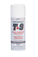 Boeshield T-9 12oz can for rust and corrosion protection, waterproof lubricant.