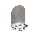 Silver metal table saw splitter with mounting screws shown on a white background.