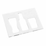 Clear acrylic woodworking template with cutouts for bottle and glass shapes