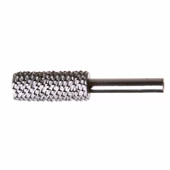 Cylindrical rotary rasp with coarse cutting teeth for woodworking and shaping