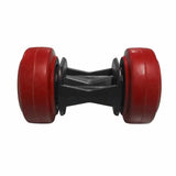 Red double roller fence guide for woodworking saw or router table
