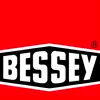 BESSEY logo in white text on a red and black background, woodworking tools brand