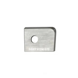 Replacement carbide insert cutter with mounting hole, labeled part CIK-010, for woodworking tools