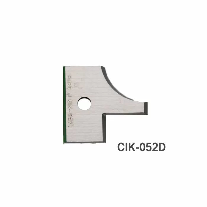 Carbide woodworking insert knife CIK-052D for router tables and jointers on white background