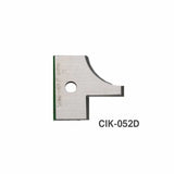 Carbide woodworking insert knife CIK-052D for router tables and jointers on white background