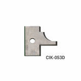 CIK-053D woodworking insert knife for molding cutterhead, metal tool piece on white background