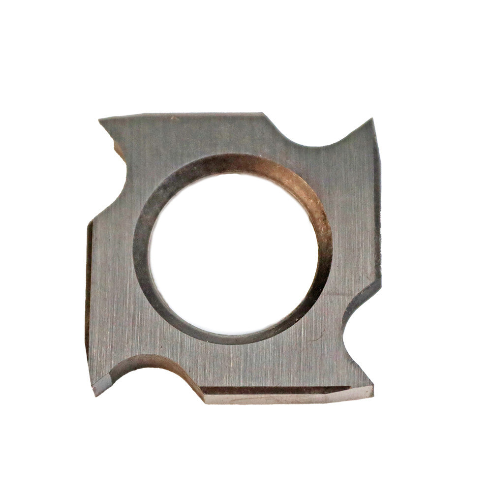 Square carbide insert for woodworking cutterhead, sharp edge, metallic finish