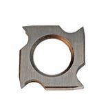 Square carbide insert for woodworking cutterhead, sharp edge, metallic finish