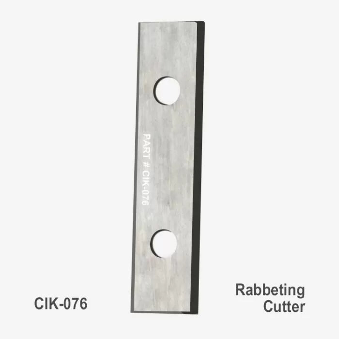 Replacement rabbetting cutter blade CIK-076 for woodworking jointer or planer