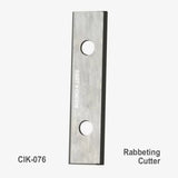 Replacement rabbetting cutter blade CIK-076 for woodworking jointer or planer