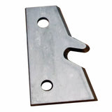 Replacement carbide planer blade with two mounting holes for woodworking tools